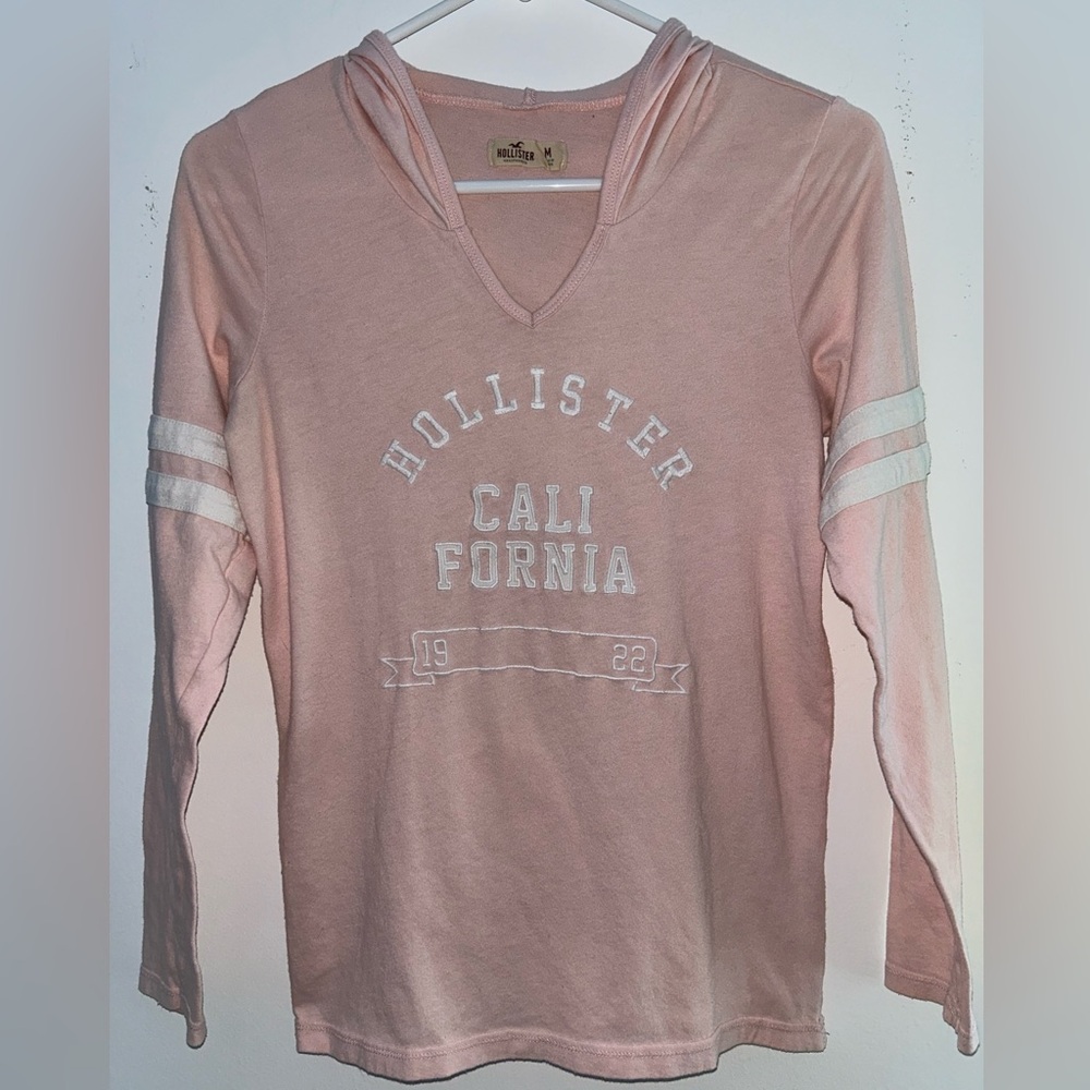 Women’s size medium pink Hollister pull over hoodie
